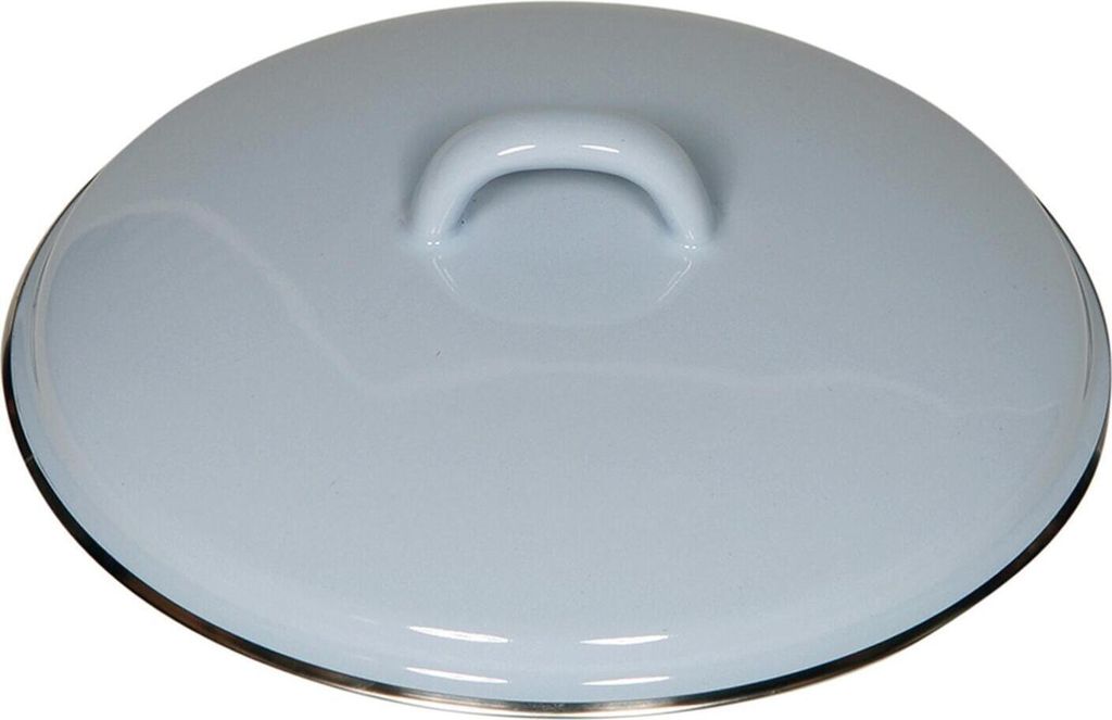 Riess Couvercle avec bord chromé Ø18cm bleu pastel émail Image du produit 