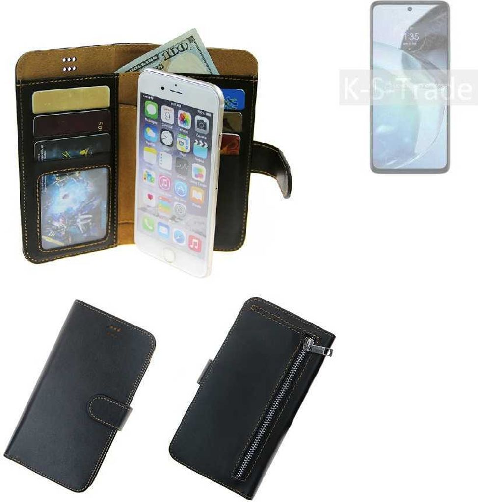 K-S-Trade Schutz Hülle kompatibel mit Motorola Moto G72 Klapphülle Case Phone cover Slim Handytasche Handy Hülle schwarz aus Kunstleder (1 Stk)