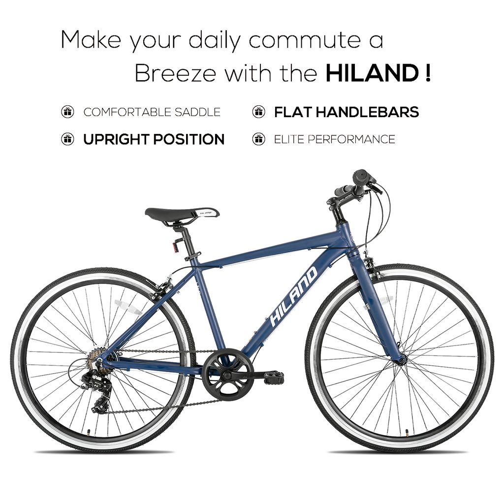 Hiland 700c Cityrad Damenrad Shimano 7 Gang Hybrid Fahrrad Produktbild 3