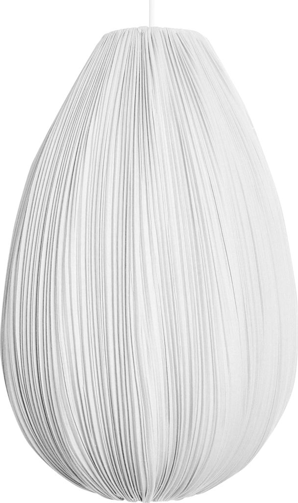 BELIANI Hängelampe Grau Baumwolle Tropfenform Oval 1-Flammig Modernes Design Beleuchtung Pendelleuchte für Esszimmer Wohnzimmer Schlafzimmer