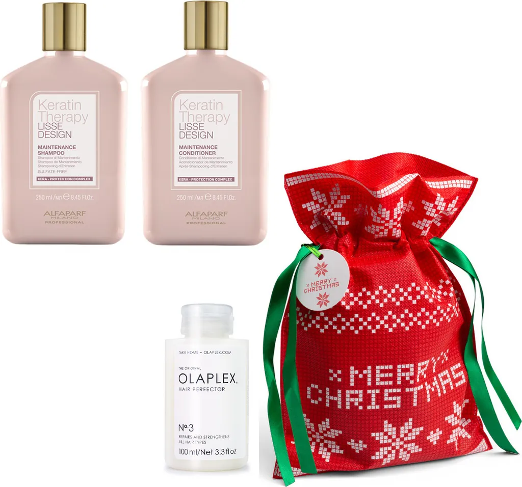 Routine pour garder les cheveux lisses et soyeux Alfaparf et Olaplex 3