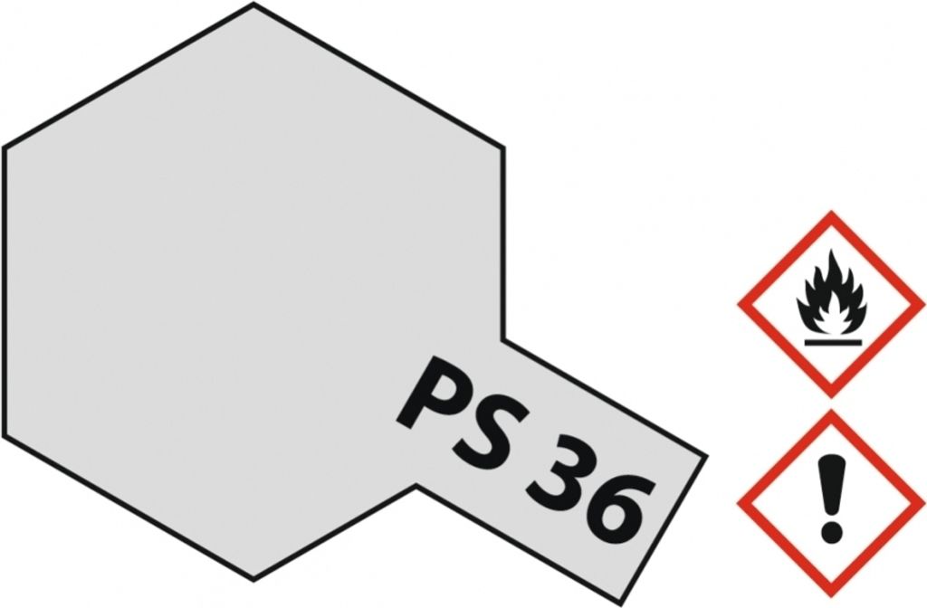 Tamiya Lexan Sprühfarbe PS-36 Translucent Silber Polyc. 100ml