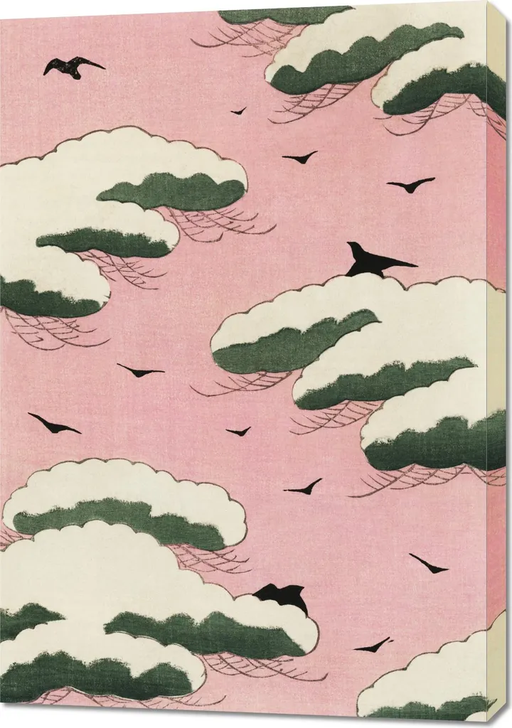 Quadro 70x100 cm Pink Sky Bijutsukai Giapponese Vintage Salotto Decor