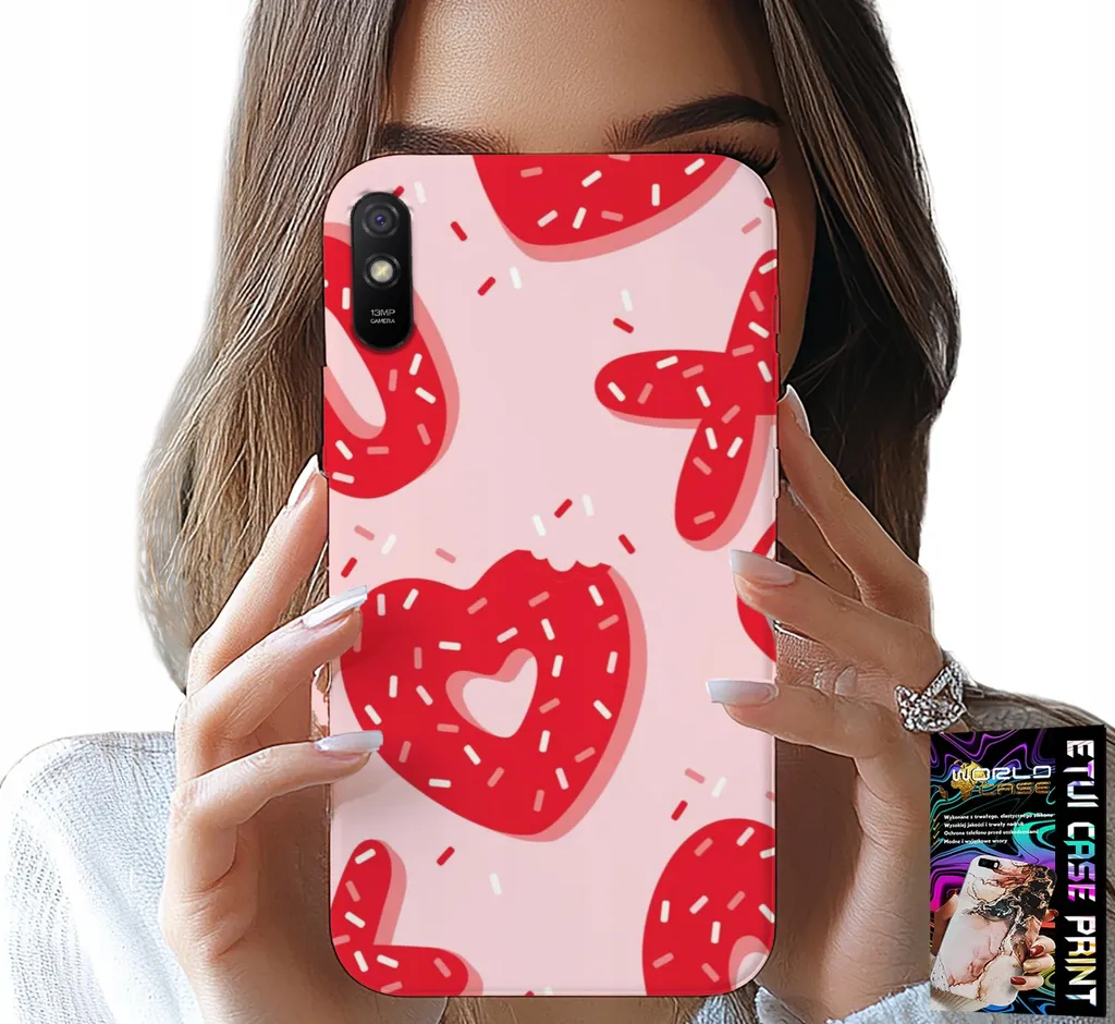 Cover per Redmi 9A con Vetro | Protezione Completa Cuore Xoxo Fashion