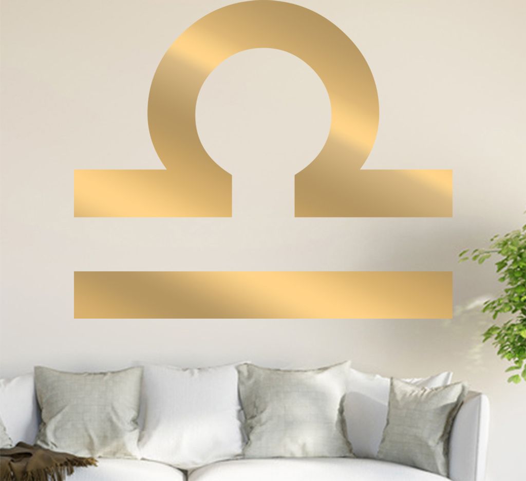 Sternzeichen: Waage Wandtattoo in 6 Größen - Wandaufkleber Wall Sticker - Dekoration, Küche, Wohnzimmer, Schlafzimmer, Badezimmer