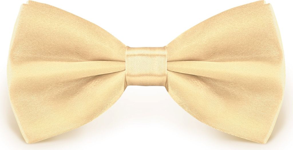 Fliege Hellgold Größe verstellbar aus Polyester einfarbig Produktbild 