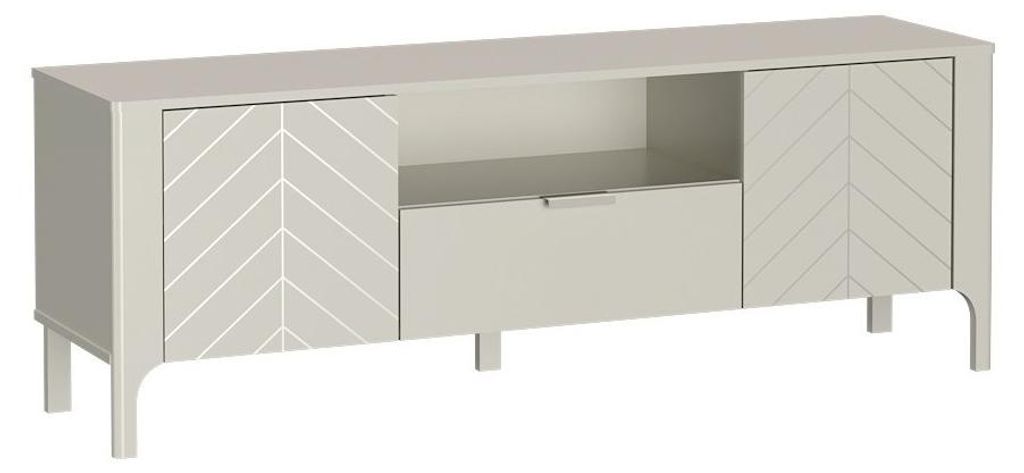 Masseno TV-Schrank ALICANTE 160 cm Fernsehschrank mit 1 Schubladen und 3 Türen TV-Lowboard für Wohnzimmer Modern 160x40,5x57 cm Kaschmir