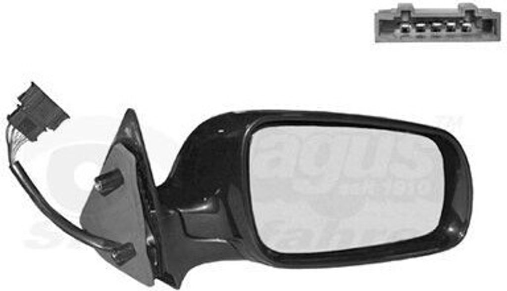 VAN WEZEL 7620808 Außenspiegel Seitenspiegel Rechts für SKODA Octavia I Combi (1U5) Konvex Beheizt