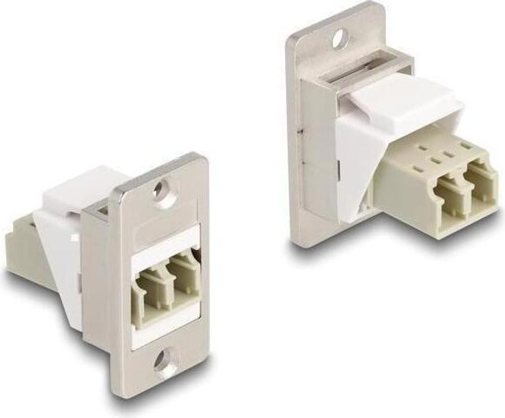 DELOCK Panel Mount Keystone Modul LWC LC Duplex Bu/Bu konisc