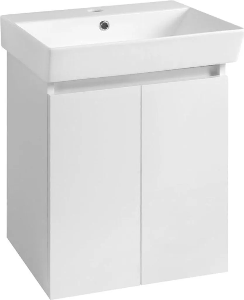 PANEDA Armoire basse 45x55x34,2cm blanc meuble de rangement compact