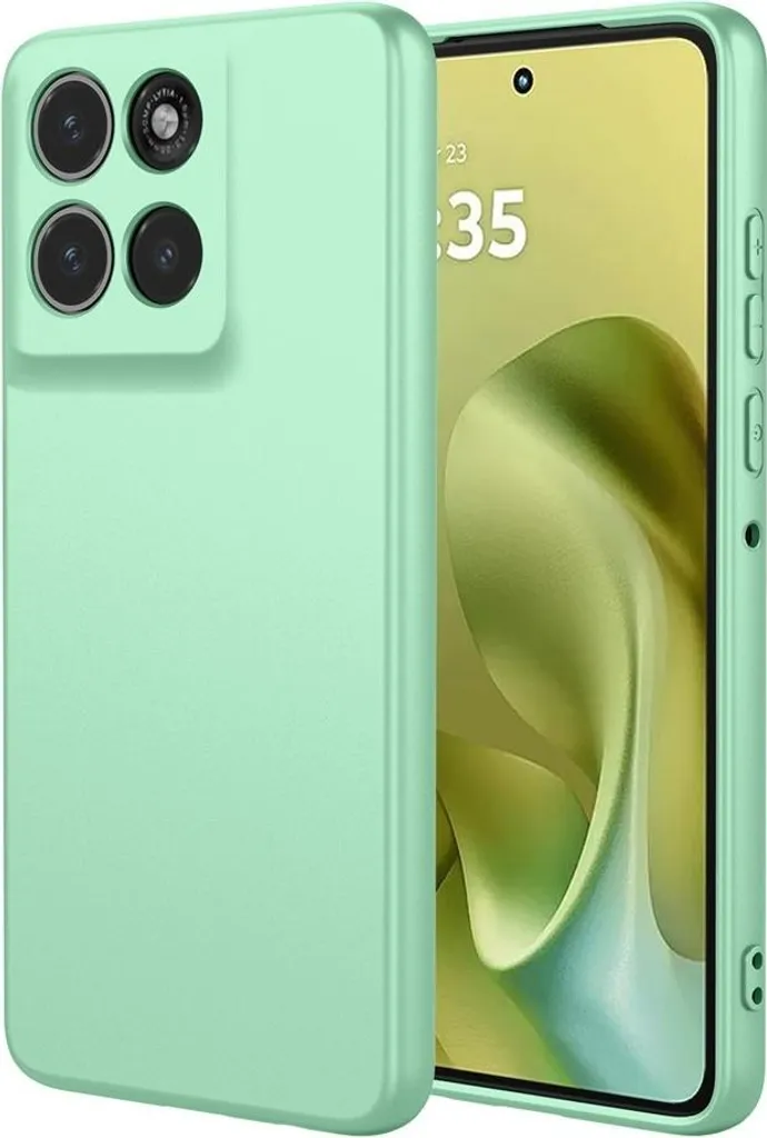 Custodia per Motorola Moto G86 - Cover posteriore in silicone Phonesta Soft Silk - Verde matcha