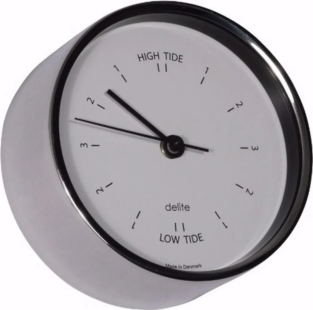 Horloge des marées murale cadran blanc et boîtier laiton pour le bord de mer