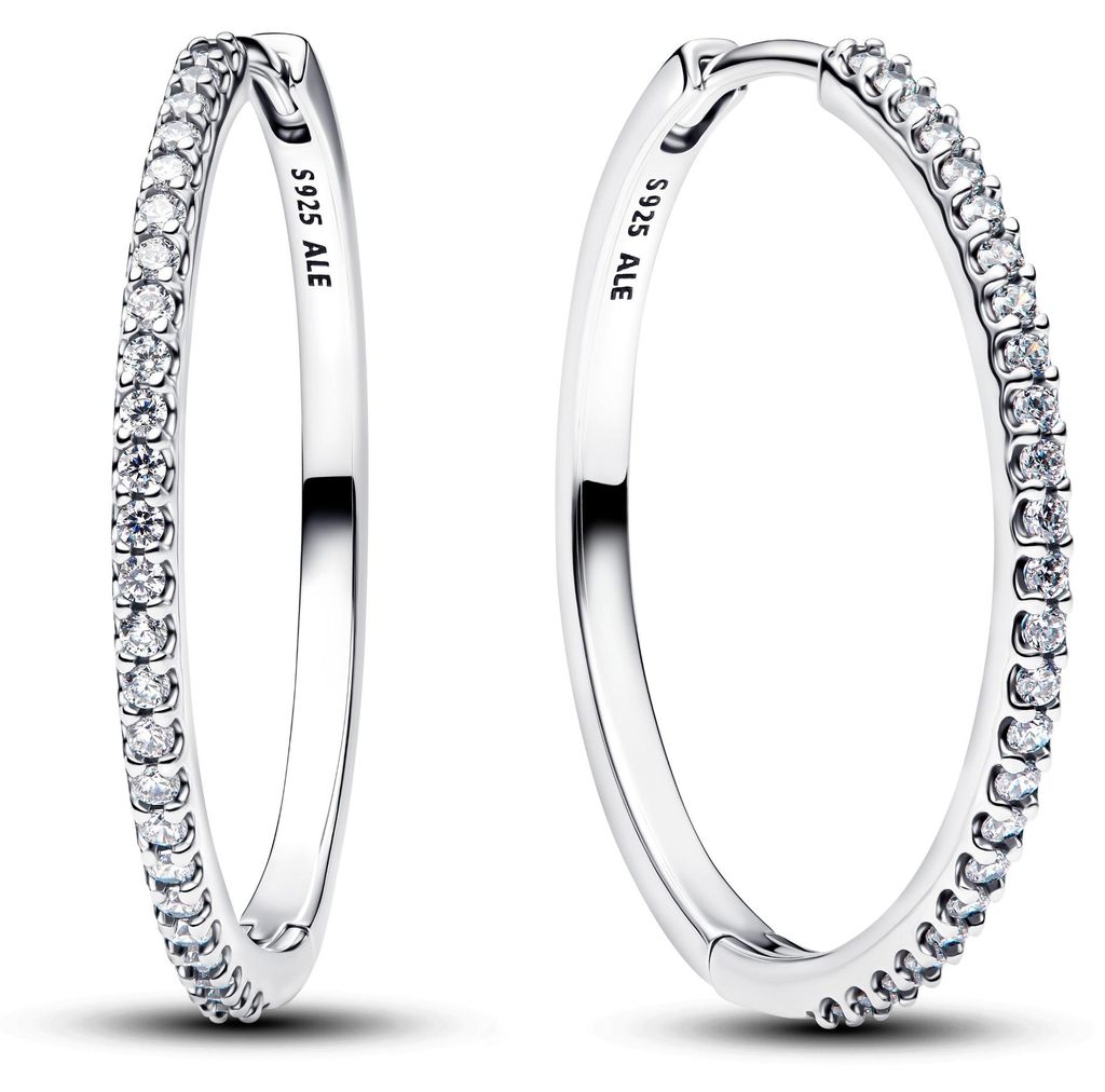 Pandora Ohrringe Creolen Funkelnde Zirkonia Sterling-Silber Produktbild 