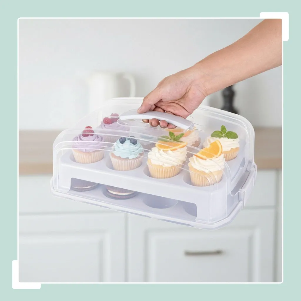 Boîte à gâteaux pour transport de 24 muffins lors de vos pique-niques - 3