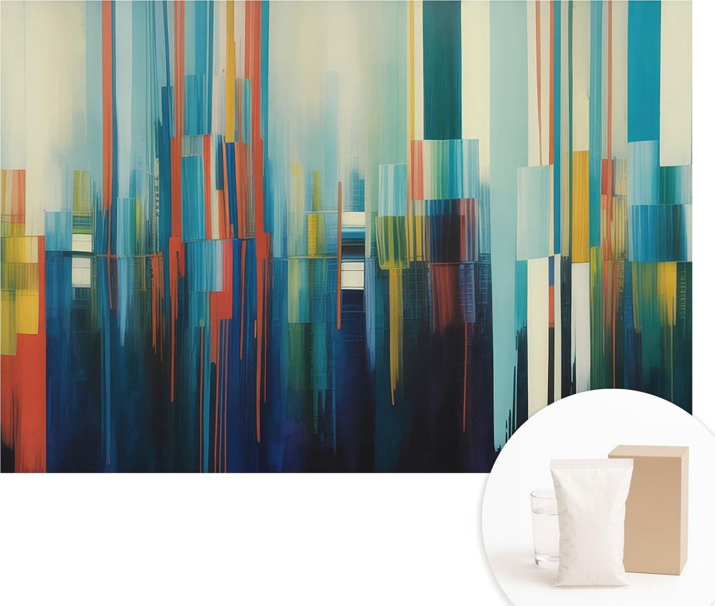 Fototapete - Wandbilder für Wohnzimmer - 152x104 cm - Dekorative Wandfolie - Modernes Design für Wanddekoration - Tapeten für Innenräume - Abst...
