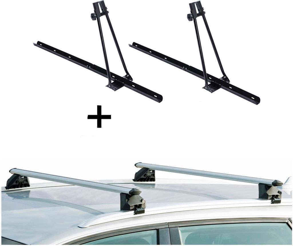 2x Fahrradträger ORION + Relingträger CRV107A kompatibel mit Infiniti QX30 5 Türer ab 2016