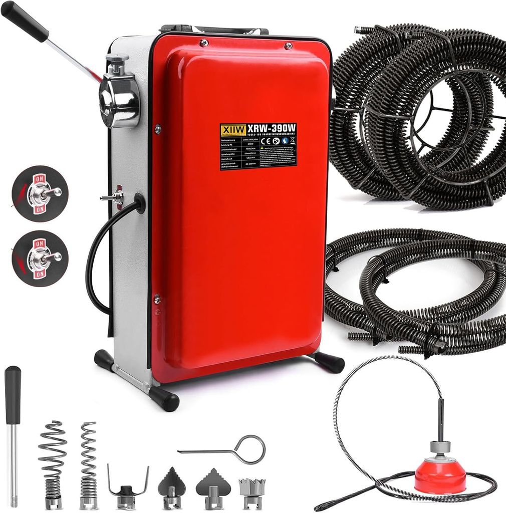 16mm 33M Spiralen Elektrische Rohrreinigungsmaschine 390W Produktbild 