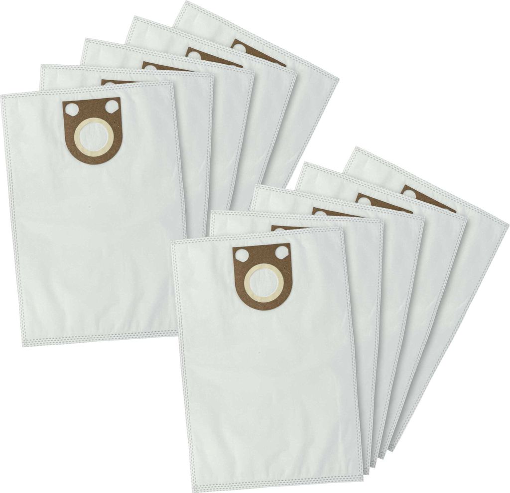 vhbw 10x Staubbeutel kompatibel mit Bosch 06019E5000, GAS 1200, 060197B000, 3601J7B001, 3601J7B002 Staubsauger - 44cm x 32cm Weiß