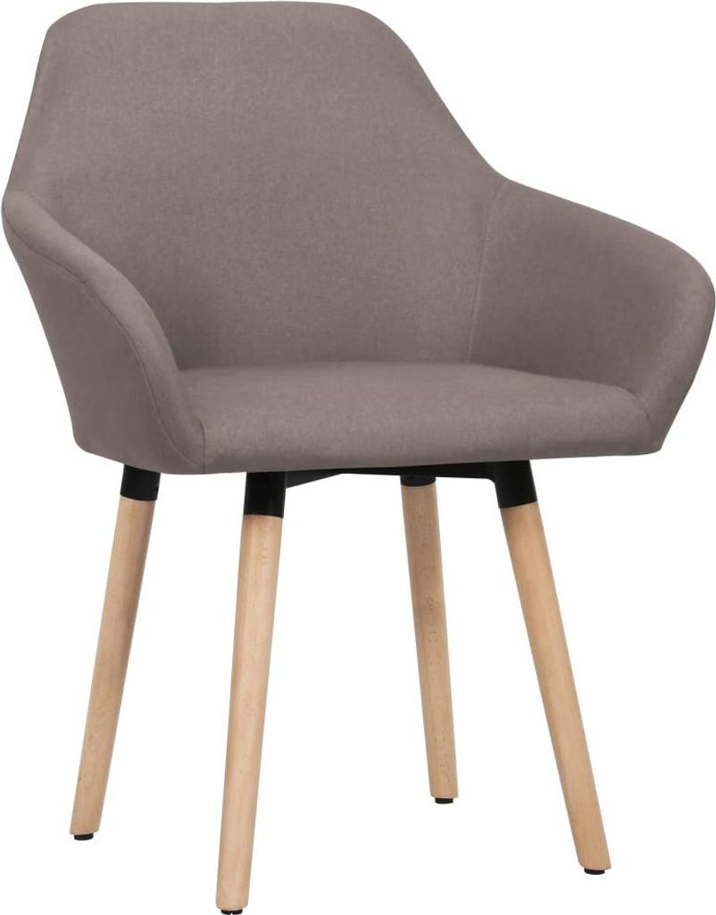 vidaXL Esszimmerstühle 2 Stk. Taupe Stoff