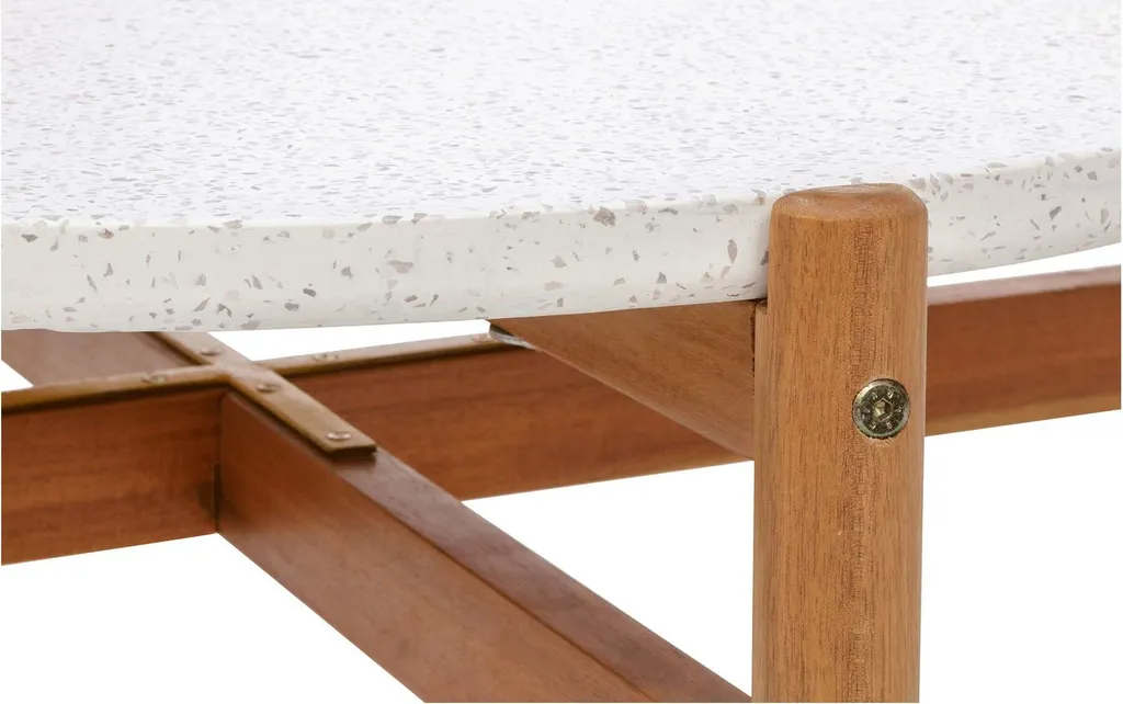 Table basse ronde Terracina Ø85cm pour optimiser un petit salon - 4