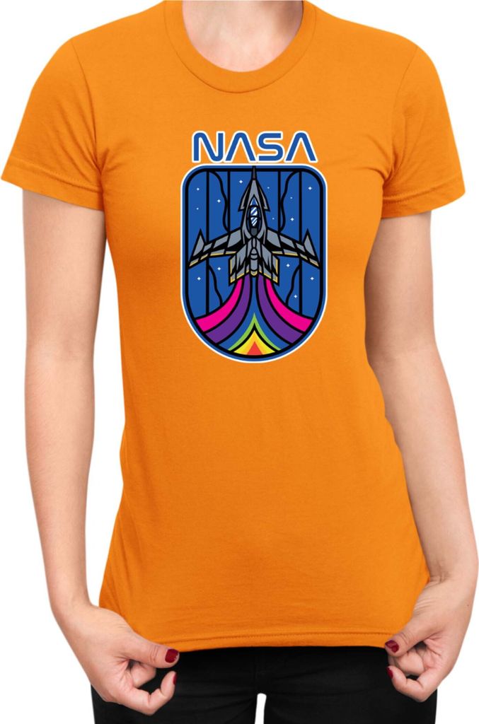 Damen T-Shirt Nasa Space Theme Nasa 008, Lady XL / Orange