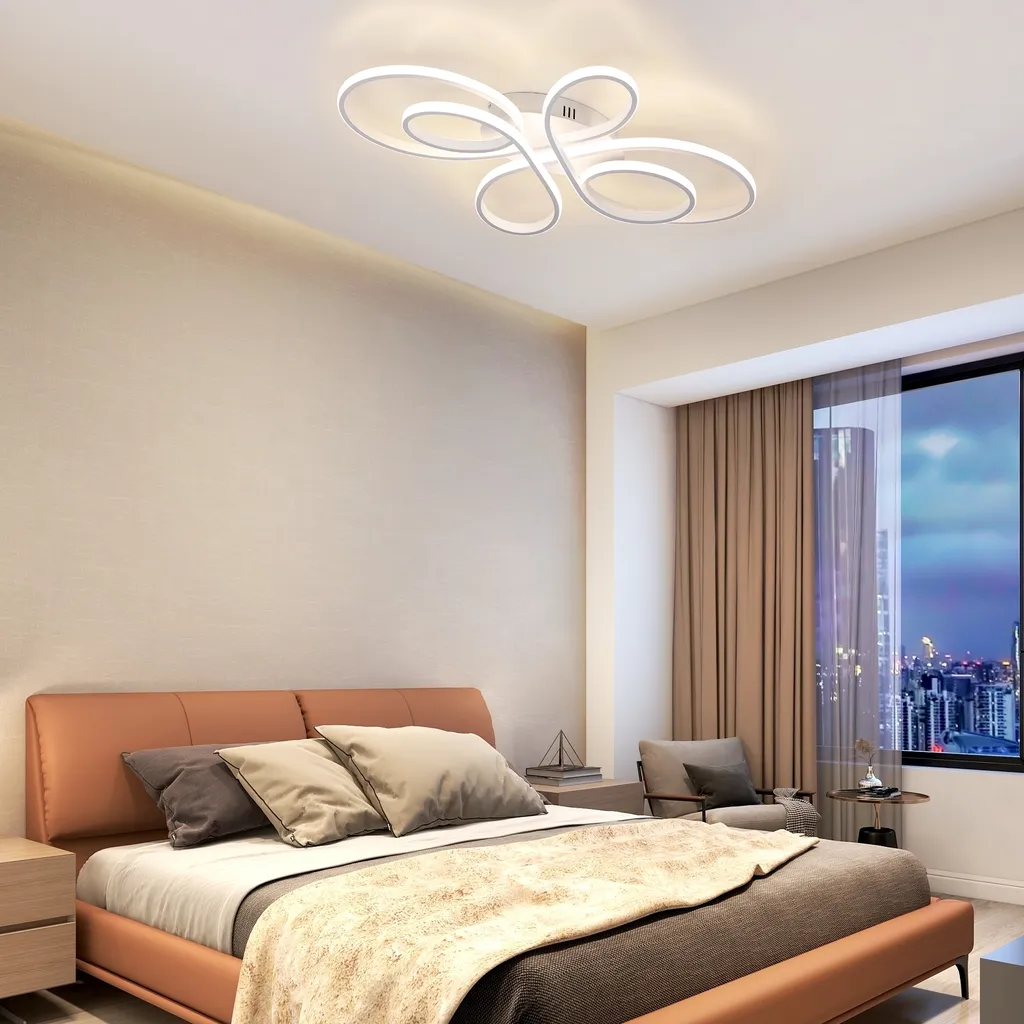 Plafonnier LED ZMH 65W Blanc Dimmable avec Télécommande de 66cm - 10