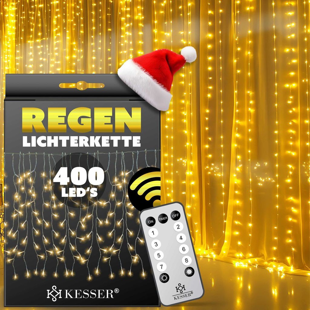 KESSER® Regenlichterkette Lichterkette inkl Fernbedienung - Produktbild 