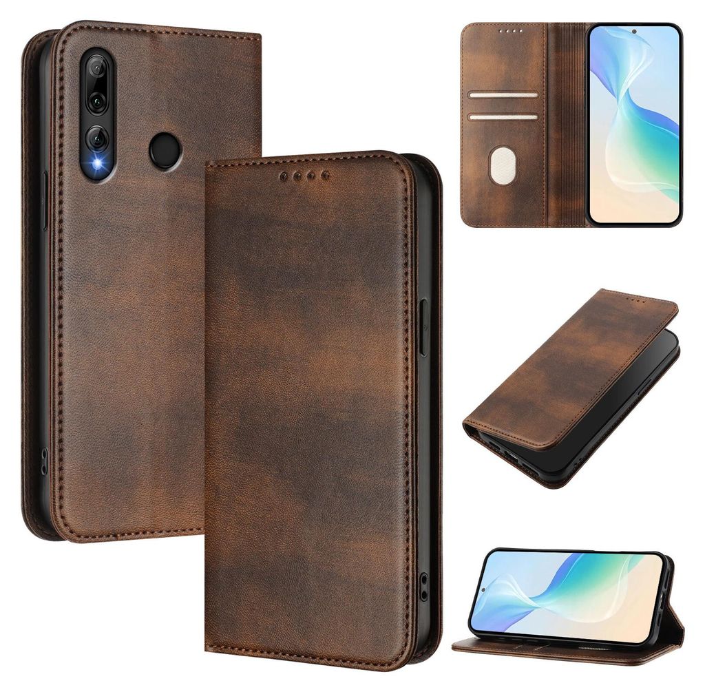 Handyhülle für Huawei P Smart+ 2019/P Smart 2019/Honor 20 Lite/Honor 10i, Vintage Leder RFID Schutz Kartenfach Standfunktion Magnetische Klapphü...