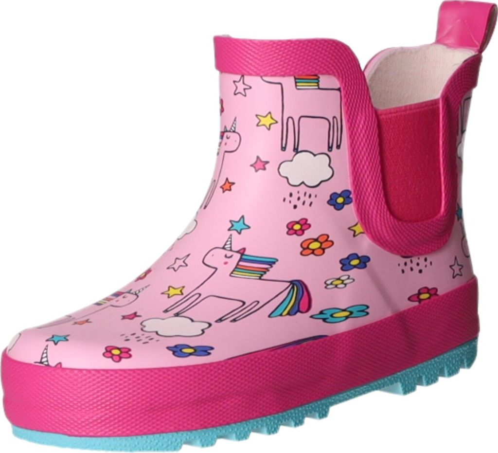 Sneakers Kinder-Gummistiefel Einhörner Pink-Mehrfarbig, Farbe:rot, EU Größe:26