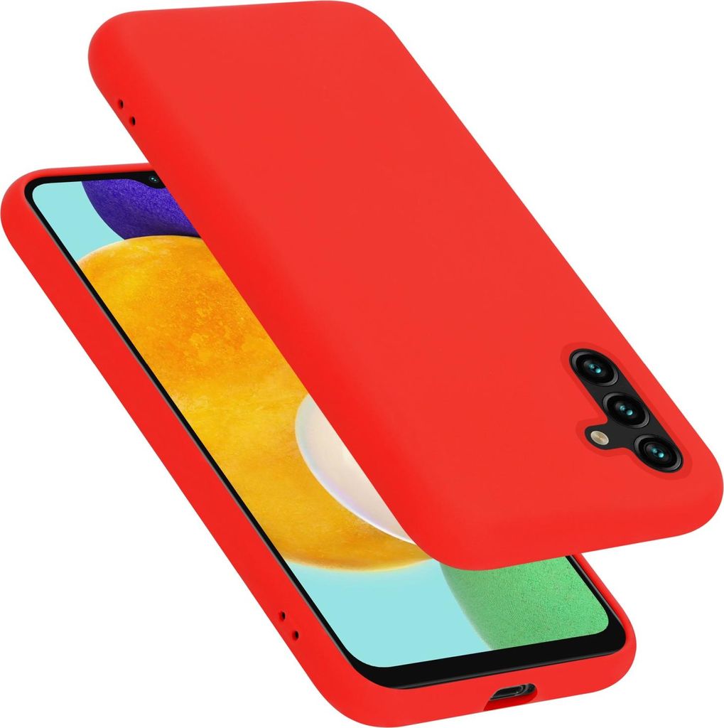 Cadorabo Schutzhülle für Samsung Galaxy A13 5G Hülle in Rot Handyhülle Case Cover TPU Etui