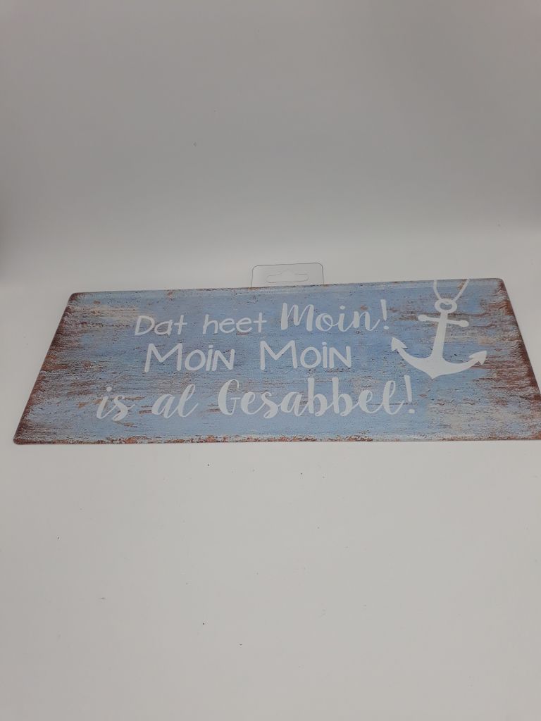 Metallschild " Moin "30x12,5x0,5cm Produktbild 