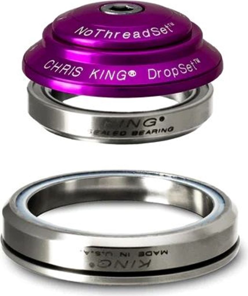 Chris King DropSet 2 Tapered Steuersatz, Edelstahl-Lager, 1 1/8"-1.5", GripLock, IS42/28.6