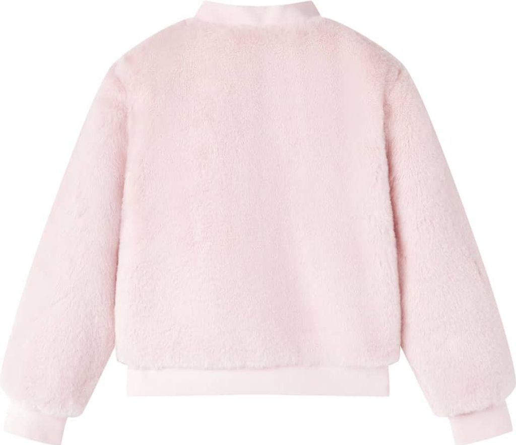 vidaXL Kinderjacke Kunstpelz Zartrosa 104