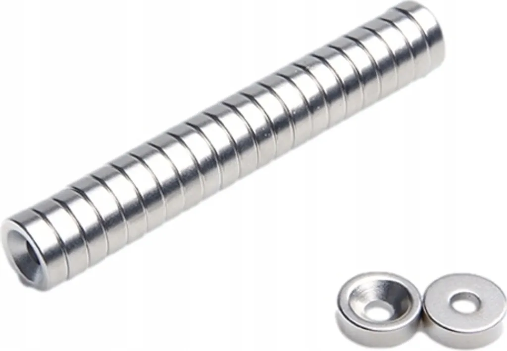 Magneti Potenti Neodimio 10x5mm Svasati N38 - Confezione 100 Pezzi