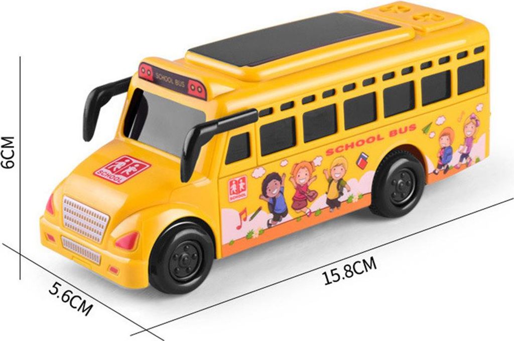 Kinder Inertia Schulbus, 15.8x5.6x6cm mit Licht & Musik, Produktbild 