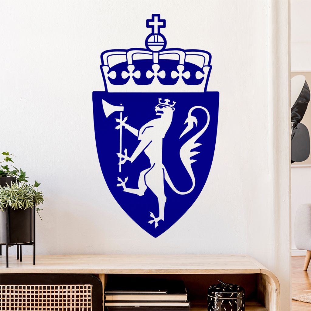 Norwegen Wappen Wandtattoo Wandaufkleber Wall Sticker - Dekoration, Küche, Wohnzimmer, Schlafzimmer, Badezimmer