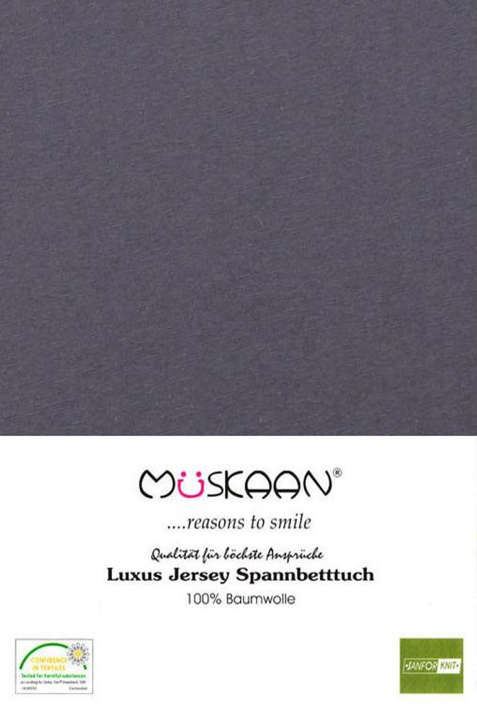 Jersey Spannbettlaken 140x200 - 160x200 cm Anthrazit / Produktbild 