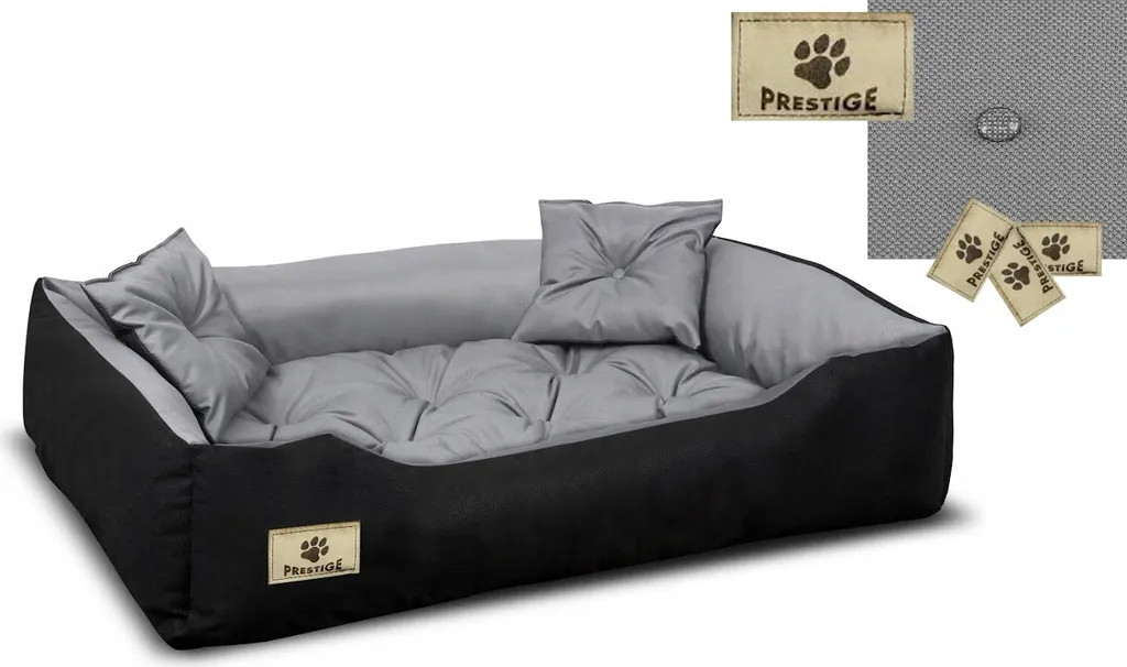 Lit chien imperméable gris PRESTIGE 75x65 cm résistant aux taches - 4