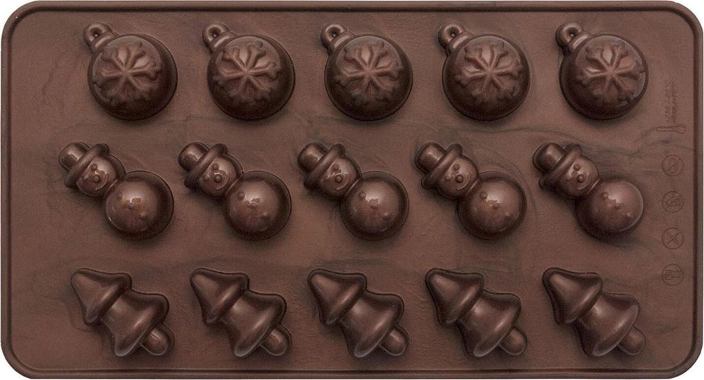 Birkmann Pralinenform Weihnachten 15er Ø3,5 cm Silikon