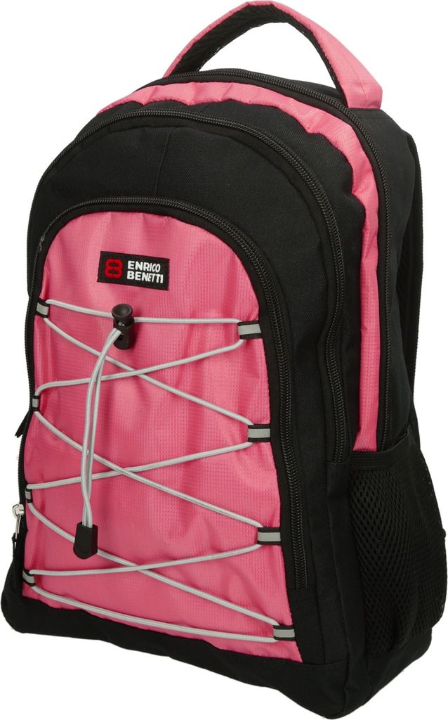 Kleiner Rucksack mit Laptopfach Herren Damen Kinder Schule Arbeit Uni Tasche Freizeit Rosa