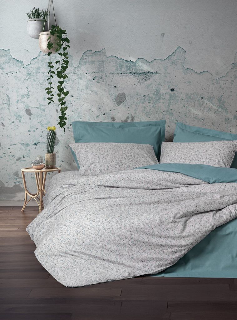 L'Essentiel Linge de Maison, June - Mint, Minze, Ranforce Einzelbettbezug-Set (DE), 100 % BAUMWOLLE RANFORCE, 135 x 200 cm