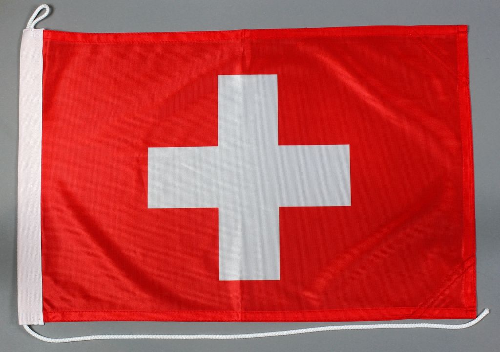 Bootsflagge Schweiz 30x45 cm Motorradflagge Bootsfahne Produktbild 