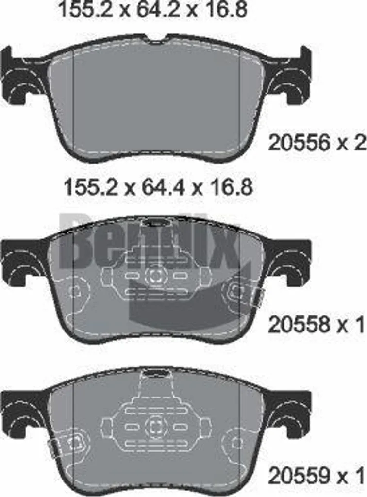 Plaquettes de frein BENDIX BPD2350 - Qualité OE pour Focus et Kuga