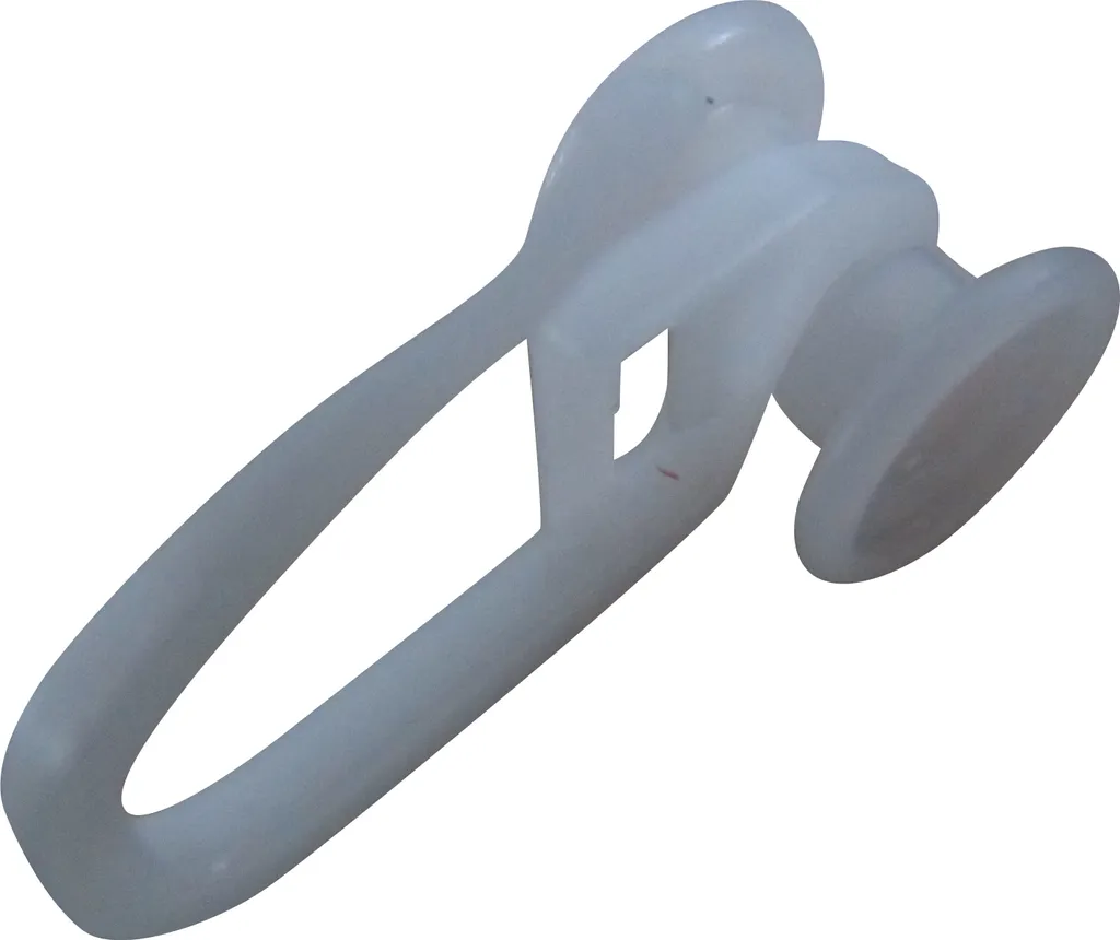 Roulettes de Rideau Rail en U Blanc 11 mm - Glissement Fluide 1000x
