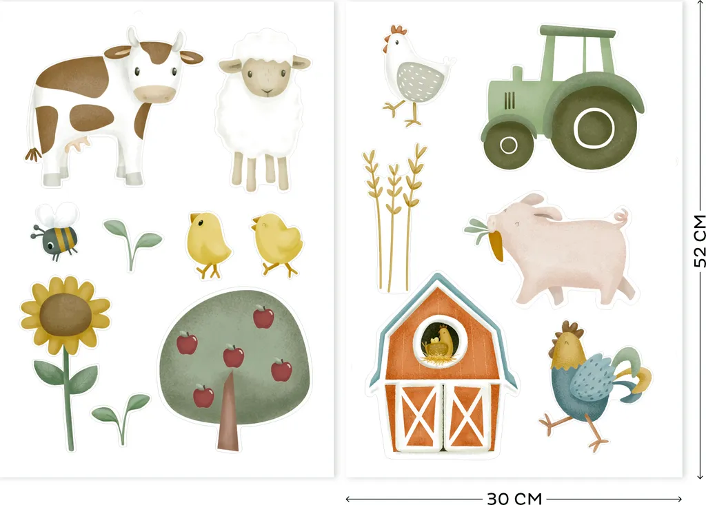 Stickers Muraux Enfant pour Décorer une Chambre Thème Ferme Facilement - 4