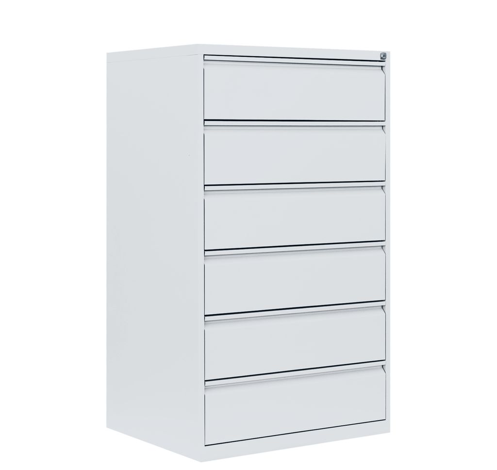 Karteischrank Karteikartenschrank DIN A5 quer dreibahnig 6Schubladen Weiß 565637