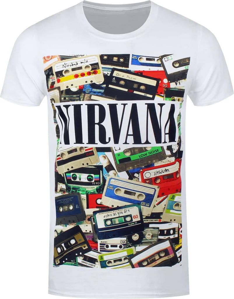 Nirvana - T-Shirt für Damen RO259 (L) (Weiß)