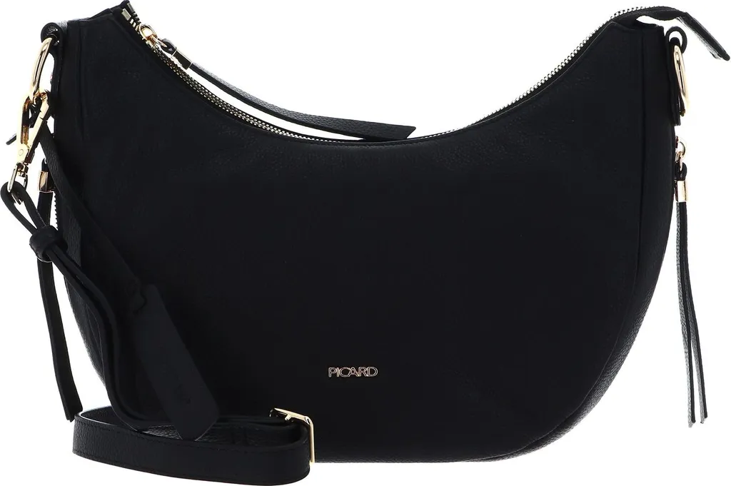 PICARD Java Cross Bag Black - Borsa a Tracolla in Vera Pelle Nera - 1
