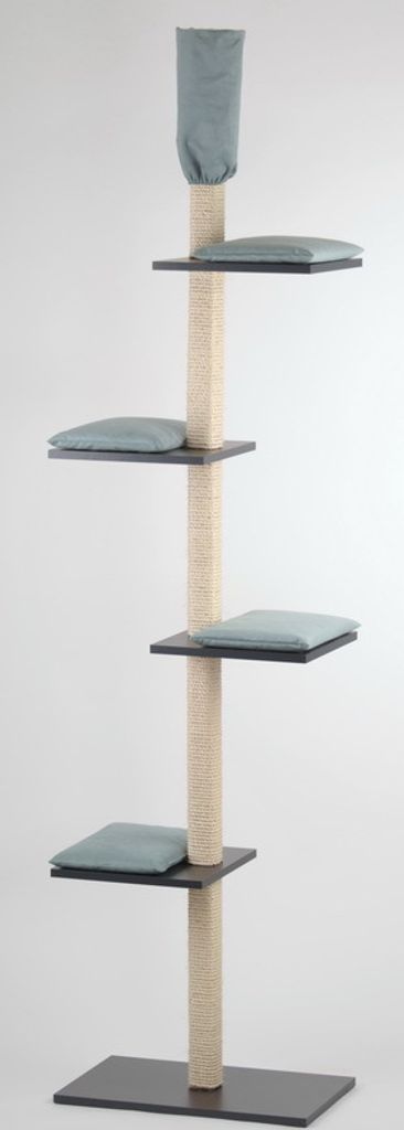 Rohrschneider, KATZE, Katzenbaum Lexie blau/grau, L/B/H:36x60x230-260, 22102.125