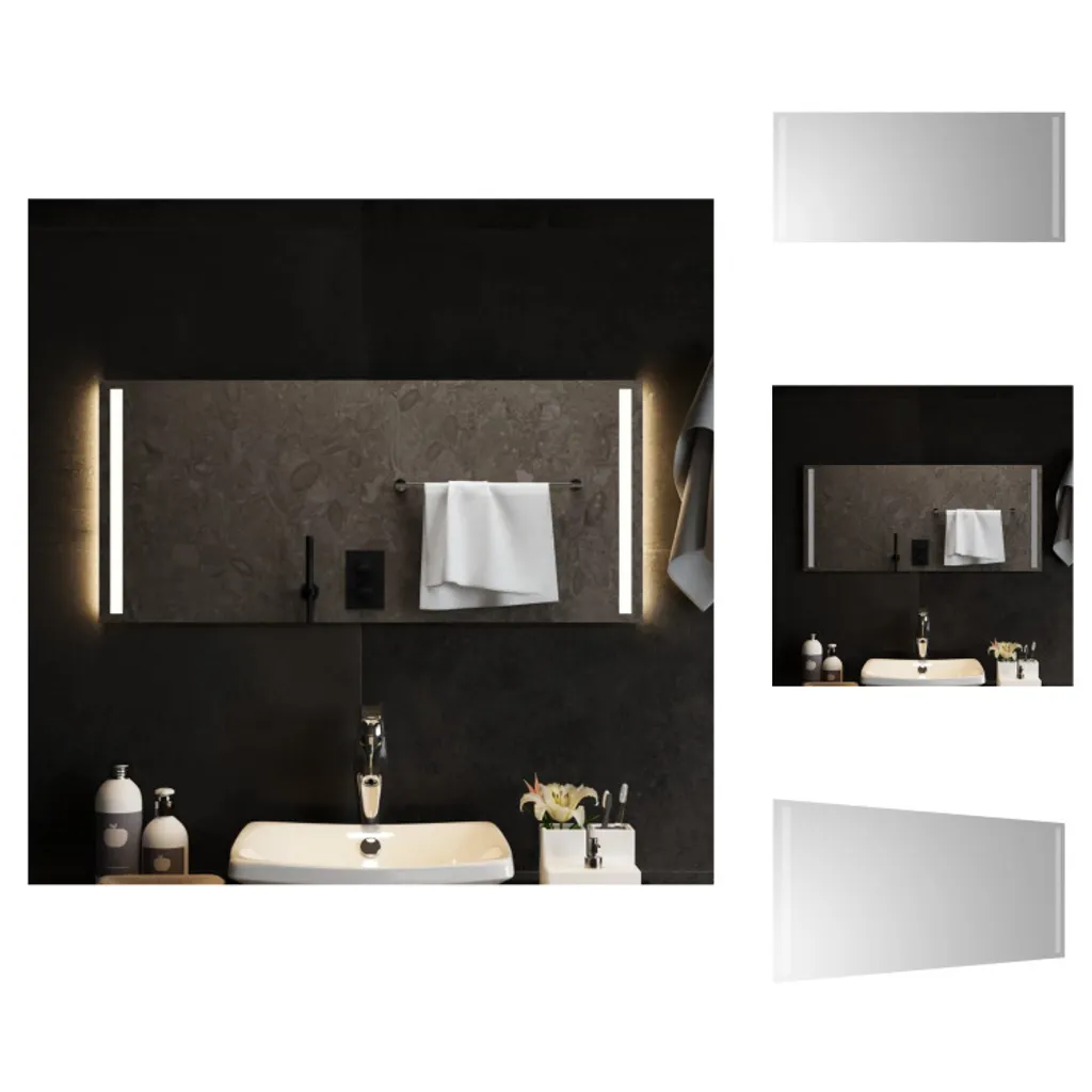 Specchio Bagno LED vidaXL 90x40 cm IP65 | Illuminazione USB Moderna